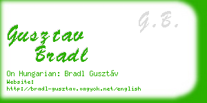 gusztav bradl business card